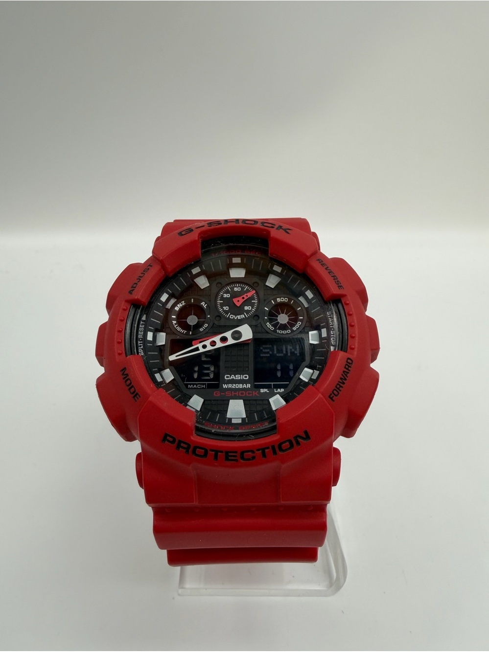 Casio G-SHOCK GA-100B-4A Red Analog Digital Watch